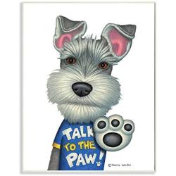 Stupell Industries Sassy Scotty Dog Talk to The Paw Quote Family Pet Wall Art, 13 x 19, White