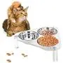NIUBEE Raised Cat Dog Bowls, Clear Acrylic Elevated Pet Feeder with Dishes for Food and Water NIUBEE Raised Cat Dog Bowls, Clear Acrylic Elevated Pet Feeder with Dishes for Food and Water