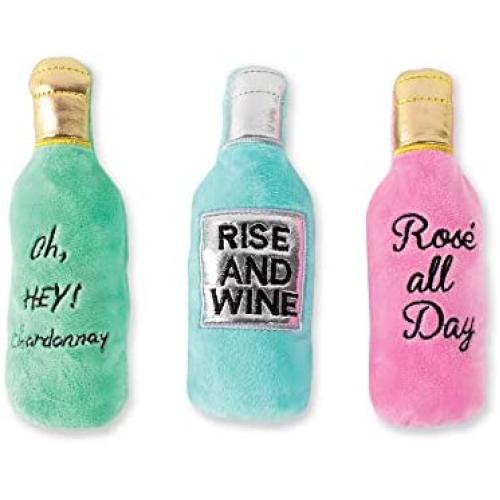 Fringe Studio Squeaker Pet Toy Set, Set of 3, Wine (289440), Multi-Colored