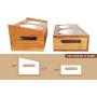 Lepet Elevated Dog Cat Bowls, Raised Pet Feeder Solid Bamboo Stand Perfect for Cats and Small Dogs (4 Bowls Incline)