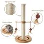 PEEKAB Cat Scratching Post Kitten Sisal Scratcher Tree Cat Tracking Interactive Toys - 25 inches Beige