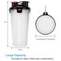 Dog Water Bottle Dog Bowls for Traveling Pet Food Container 2-in-1 with Collapsible Dog Bowls, Outdoor Dog Water Bowls for Walking Hiking Travelling … (White)