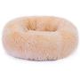 Donut Cat Bed, Faux Fur Washable Bed for Cats, Marshmellow Cat Dog Round Bed, Calming Self Warming Cuddler Cat Bed