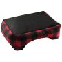 Hollypet Printed Flannel Rectangle Plush Dog Cat Bed Self-Warming Pet Bed, Red Checked