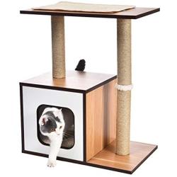 Amazon Basics Wooden Cat Furniture with Scratching Posts