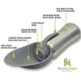 Portable Dog Water Bottle for Walking - Travel Bottles for Dogs with Folding Silicone Leaf Shaped Bowl 27oz