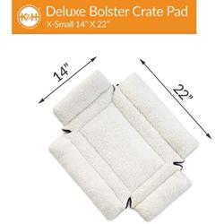 K&H Pet Products Ultra Plush Deluxe Bolster Crate Pad, Fleece.