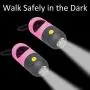 2PCS Dog Poop Bag Dispenser LED Dog Poop Bag Holder, Pet Waste Bag Dispenser for Leash with Sturdy Carabiner Clip, 2 Leak-proof Dog Waste Bags Dog Poop Bag Holder Leash Attachment with Flashlight
