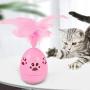 ocijf179 Pet Toy Kitten Bell Feather Tumbler Interactive Puzzle Funny Plastic Cat Toy Pet Supply - Green