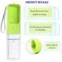 Sofunii Dog Water Bottle for Walking, Portable Pet Travel Water Drink Cup Mug Dish Bowl Dispenser, Made of Food-Grade Material Leak Proof & BPA Free - 15oz Capacity (Green)