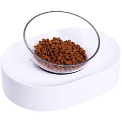 PETKIT Elevated Cat Food Bowls, 15in Tilted Adjustable Cat Raised Bowl with Detachable Elevated Stand, Stress Free Food Grade Material, Small Pet Bowls Feeder for Cats and Small Dogs