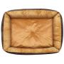 Pet Bed 32/24/7.2 Inches Orthopedic Memory Foam Dog Bed, Ideal for Small/Medium Pets, Rectangle Washable Pet Sofa Bed with Firm Breathable Cotton, Dogs, Cats, Deep Sleeping Orthopedic Bed(Brown/Black)