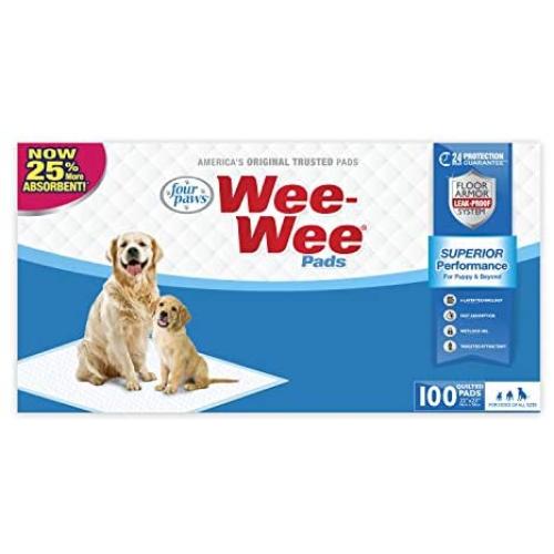 Wee-Wee Puppy Training Pee Pads 100-Count 22'' x 23'' Standard Size Pads for Dogs