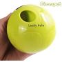 Pet (Dog and Pet) Toy Ball Tumbler Food Dispenser Improve IQ Fun Toy Leakage Hole can be Adjusted (Green)