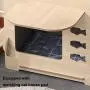 ACRO Wood Cat House cat Hiding Place Kitty Condo Cat Shelter for Indoor Equipped with Matching cat House pad ACRO Wood Cat House cat Hiding Place Kitty Condo Cat Shelter for Indoor Equipped with Matching cat House pad
