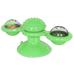 N/A Turntable Pet Toy Cat Turntable Funny Cat Toy Scratch Scratching (Green) (Color : Green)