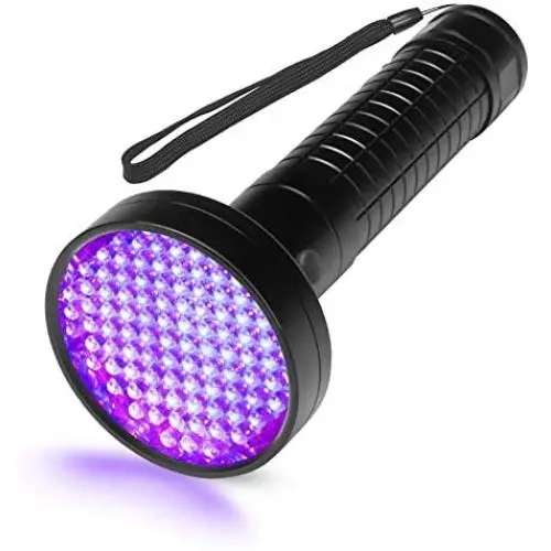 UV Black Light Flashlight, 100 LED High Power 395 nM Ultraviolet Flashlights UV blacklight Detector for Dog Urine, Pet Stains and Bed Bug, Matching with Pet Odor Eliminator UV Black Light Flashlight, 100 LED High Power 395 nM Ultraviolet Flashlights UV blacklight Detector for Dog Urine, Pet Stains and Bed Bug, Matching with Pet Odor Eliminator