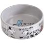 HOHOO Ceramic Dog Bowls Cartoon Pattern Heavyweight, Chew-Proof, for Puppy, Dishwasher and Microwave Safe