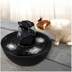 KUANDARM Fountains and Water Features Electric Automatic pet Fountain Drinking Bowl Puppy oxygenated Water Drinking Fountains for Dogs, Black