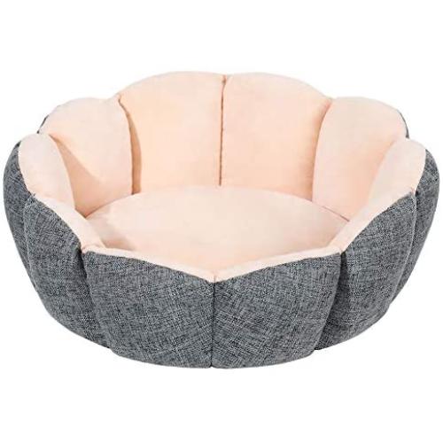 Cat Bed Indoor Cats,Dog Bed Machine Washable for Cats or Small Dogs,Comfortable Ultra Soft All Season Self Warming Cat Kitten Puppy Dog Bed (Pink)