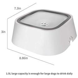 Dog Water Bowl Spill Proof Pet Splash-Free Water Bowl Cat Water Feeder Bowls Pet Bowl for Puppy Dogs,Pets - Keep Water Fresh,1L