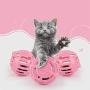 Plastic Bell Ball Pet Playing Ball Toys Two Color Bell Ball Jingle Balls Colorful Ball Toys Hollow Out Round Toys for Pet Cat Dog