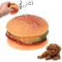 Yhytbhsh Hamburger Shape Plastic Pet Toys with Whistle for Dogs/Cats FFIIKIF