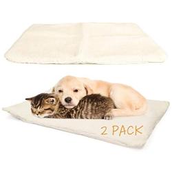 PARTYSAVING PET Bed 1PACK or 2PACK Self Heating Snooze Pad Pet Bed Mat for Pets Cats Dogs and Kittens for Travel or Home, White, Medium, APL1344, APL2255
