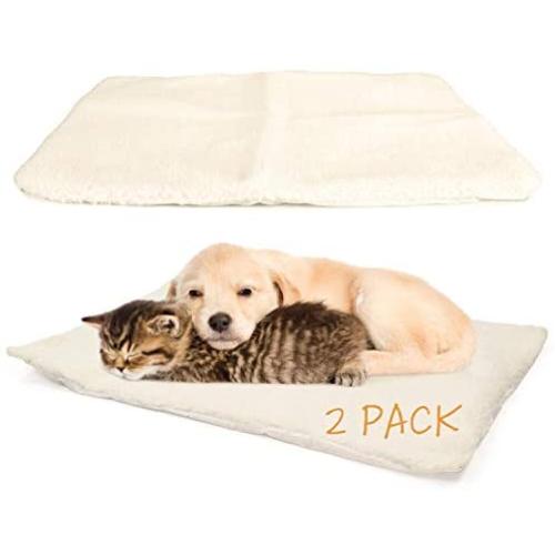 PARTYSAVING PET Bed 1PACK or 2PACK Self Heating Snooze Pad Pet Bed Mat for Pets Cats Dogs and Kittens for Travel or Home, White, Medium, APL1344, APL2255
