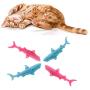 Catnip Toy Cat Bite Pet Toy, Cat Fish Shape Toothbrush with Catnip, Silicone Soft Mint Shark Cat Toy, Pet Eco-Friendly Silicone Molar Stick Teeth Toothbrush 1PC