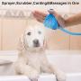 TOP STAR Pet Bathing Tool,Wearable Combination Shower Sprayer&Scrubber with Soft Brush and Massage,Bath Tub/Outdoor Garden Use,Comes with 8′ Hose