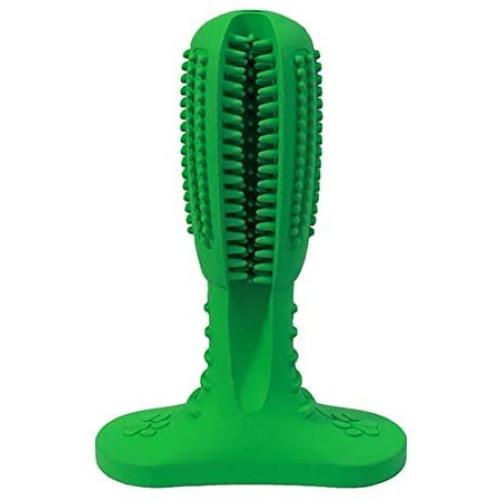 Dongdexiu Pets Products Pet Toothbrush Vocal Cleaning Teeth Molar Rod Dog Toy Supplies, Size: 18x13.5x5.5cm (Green) Small Animals Supplies