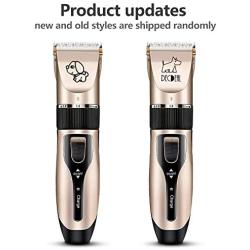 Decdeal Pet Shaver Hair Clippers Dog Grooming Electric Hair Clipper Low Noise Rechargeable Cordless Dog Cat Rabbit Hair Trimmer Cutter Kit