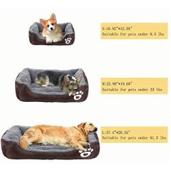 Pet Deluxe Dog Bed, Super Soft Pet Sofa Cats Bed, Non Slip Bottom Pet Lounger,Self Warming and Breathable Pet Bed Premium Bedding