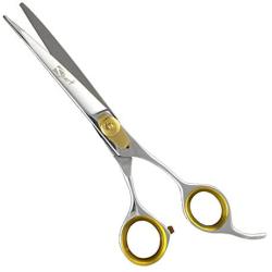 Sharf Gold Touch Pet Grooming Shears, 7.5 Inch Curved Shears, 440c Stainless Steal Japanese Shears, Pet Grooming Curved Scissors Dog Shears