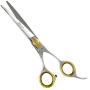 Sharf Gold Touch Pet Grooming Shears, 7.5 Inch Curved Shears, 440c Stainless Steal Japanese Shears, Pet Grooming Curved Scissors Dog Shears