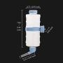 Dog Kennel Water Dispenser, No Drip Water Bottle Container ABS Material BPA Free 22oz for Small Animals