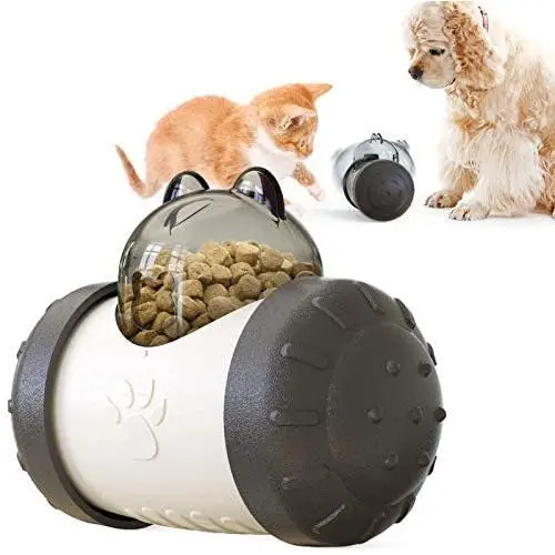 Pet Feeder Toys Swaying Dog and Cat Food Dispensing Pet Treat Leakage Slow Feeder Swing Bear Interactive Chase Toy (Black) Pet Feeder Toys Swaying Dog and Cat Food Dispensing Pet Treat Leakage Slow Feeder Swing Bear Interactive Chase Toy (Black)