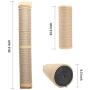 FUKUMARU Cat Scratching Post Wall Mounted, 36 Inch Tall Cat Scratch Post for Large Cats, Rubber Wood Cat Scratcher Posts for Kittens