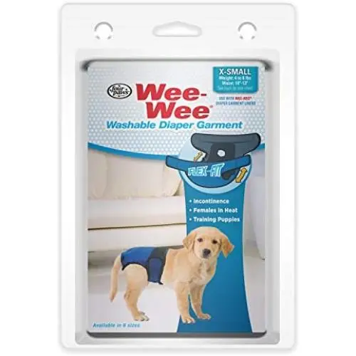 Four Paws Wee-Wee Washable Dog Diaper Garment X-Small