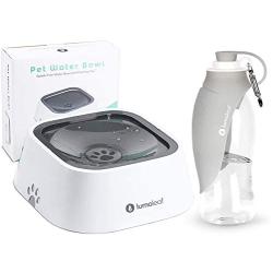 LumoLeaf No Spill Dog Water Bowl + Dog Water Bottle, No-Spill& No-Leak Travel Accessories for Walking, Hiking and Traveling.