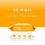 Dhohoo Cat Dog Wipes Natural Safe Ingredients, Premium Clean Deodorize Kitten Puppy Dog Wipes for Pet Paw Eye Stains Ear Coat, Extra Strong Soft Portable Dog Cat Cleaning Wipes- 80 PCS/Pack