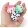 ORNOOU 20 Pieces Pet Cat Kitten Play Balls with Jingle Bell Pounce Chase Rattle Toy,Random Color