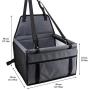 Pet Car Booster Seat For Dog Cat Portable And Breathable Bag With Seat Belt Dog Carrier Safety Stable For Travel Look Out,With Clip On Leash And Storage Pockage (Grey)