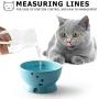 Y YHY Cat Water Bowl,Raised Cat Food Dish,Elevated Cat Bowl No Spill,Ceramic Pet Bowls for Cats or Small Dogs,Dishwasher Safe