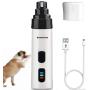 Denniriort Dog Nail Grinder, Rechargeable Electric Dog Nail Trimmer, 2-Speed Nail Clipper for Small Medium and Large Pet, Safe, Painless and Low Noise
