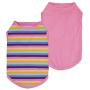 Fitwarm 2-Pack 100% Cotton Striped Dog Shirt for Pet Clothes Puppy Vest T-Shirts Cat Top Tee Breathable Stretchy