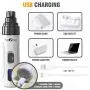 Razoo Dog Nail Grinder with Two Speed – Professional Electric Pet Nail Trimmer for Cats, Large, Medium & Small Dogs - Painless Paw Smoothing, Grooming, Trimming Tool – Rechargeable, Low Noise & Quiet