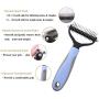 HXN Pet Grooming Tool, 2 Sided Grooming Rake with Comfortable Handle, Pet Dematting Comb Pet Undercoat Rake for Cats and Dog, Easy Knots, Mats, Tangles Removing