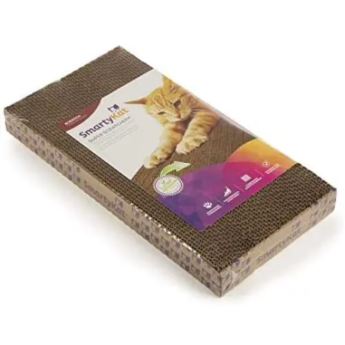 SmartyKat, Super Scratcher, Cat Scratcher, Corrugated Cardboard Scratch Pads, Catnip Infused, Long Lasting, Reversible, Double Wide SmartyKat, Super Scratcher, Cat Scratcher, Corrugated Cardboard Scratch Pads, Catnip Infused, Long Lasting, Reversible, Double Wide
